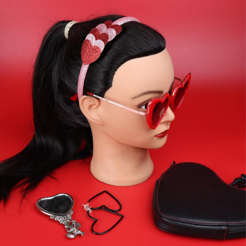 Needzo Sparkly Valentine's Headband, 2026 Vday Party Hair Accessory, One Size (Pink Hearts, One Size) - Image 3